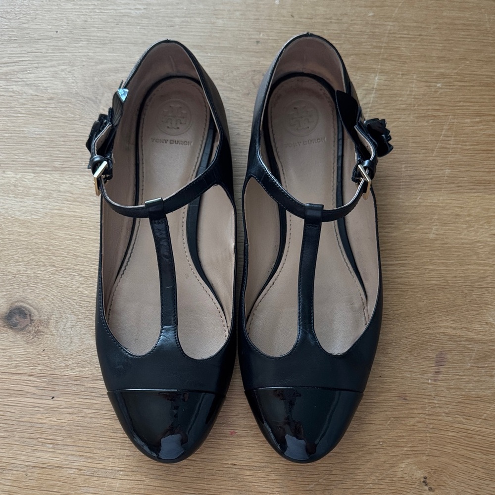 Tory Burch Leather Mary Jane Flats Size 9 - Picture 2 of 9